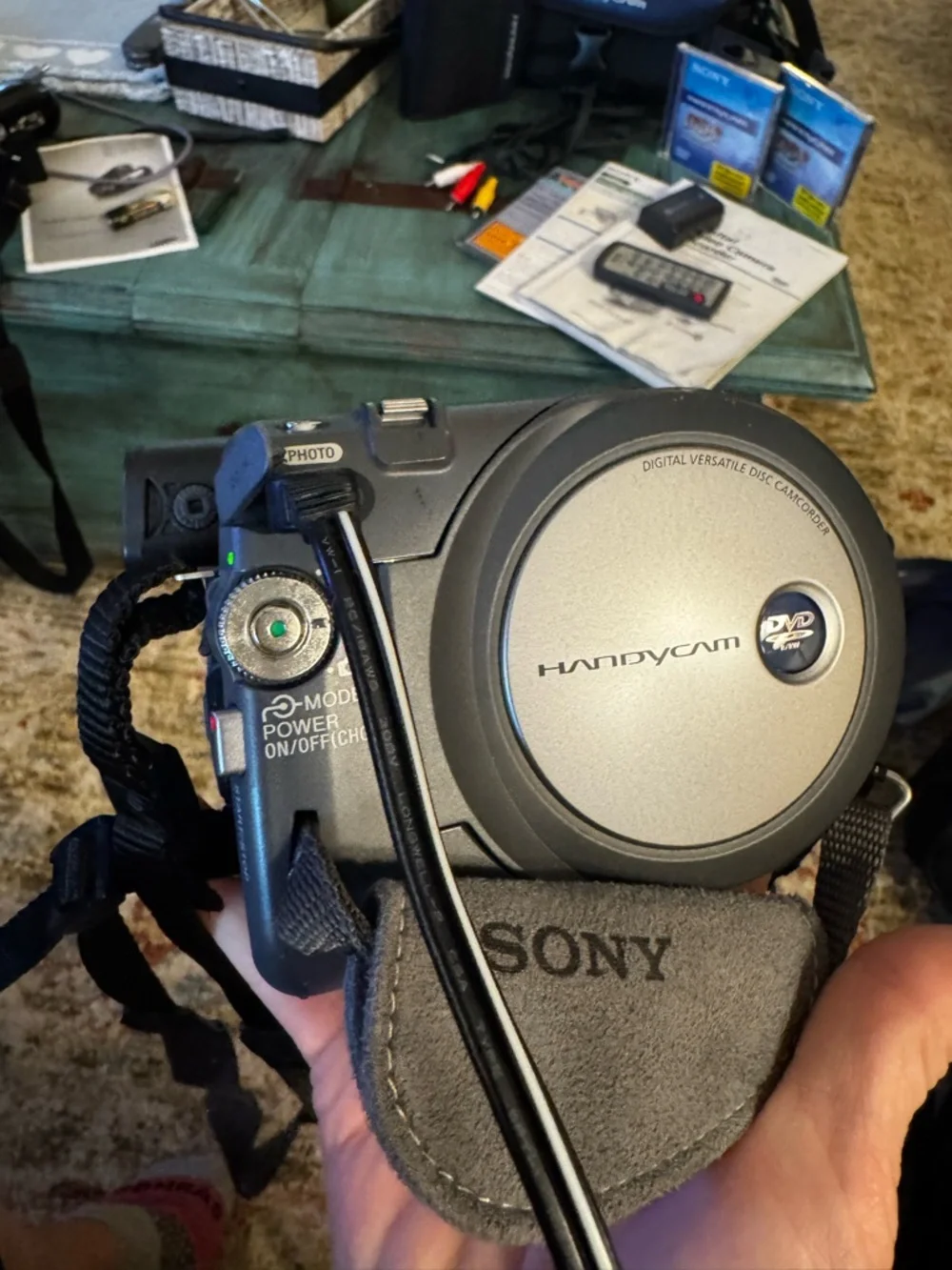 Sony Silver Handycam DVD Camcorder with Mega Pixel Branding